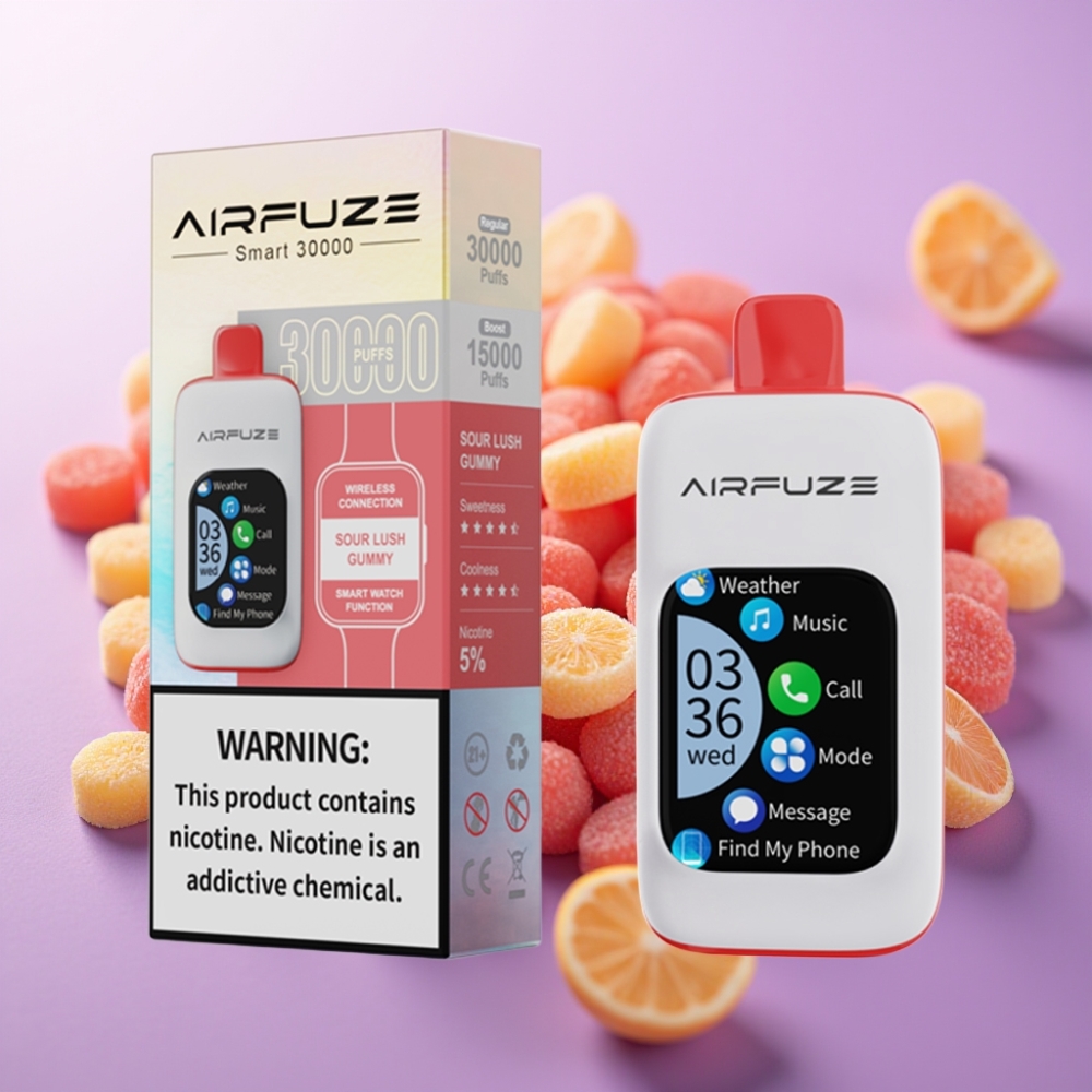 AirFuze Smart 30000 Puffs Disposable Pod Skābo Konfekšu Garša, 5%, 900mAh