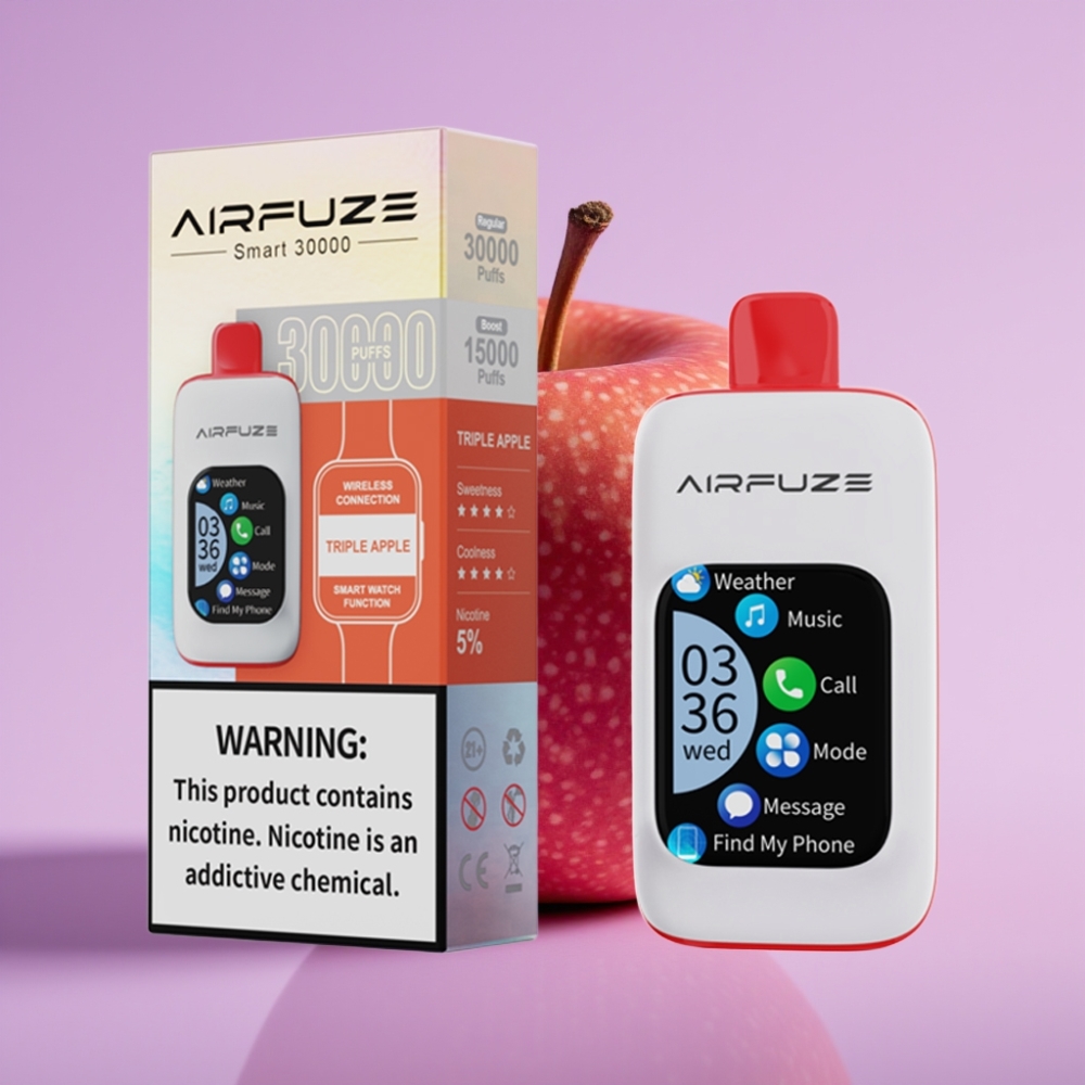 AirFuze Smart 30000 Puffs Disposable Pod Triple Āboli 5% 900mAh Type-C