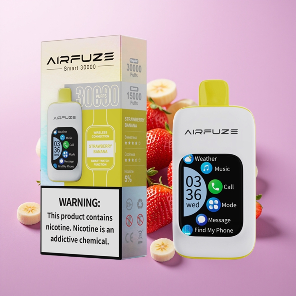 AirFuze Smart 30000 Puffs Disposable Pod - Zemeņu Banāns, 5%, 900mAh