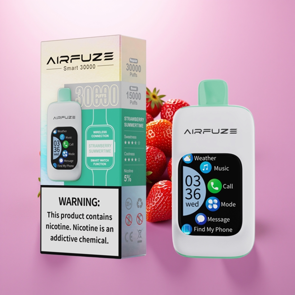 AirFuze Smart 30000 Puffs Disposable Pod Zemeņu Vasara, 5%, 900mAh, Type-C