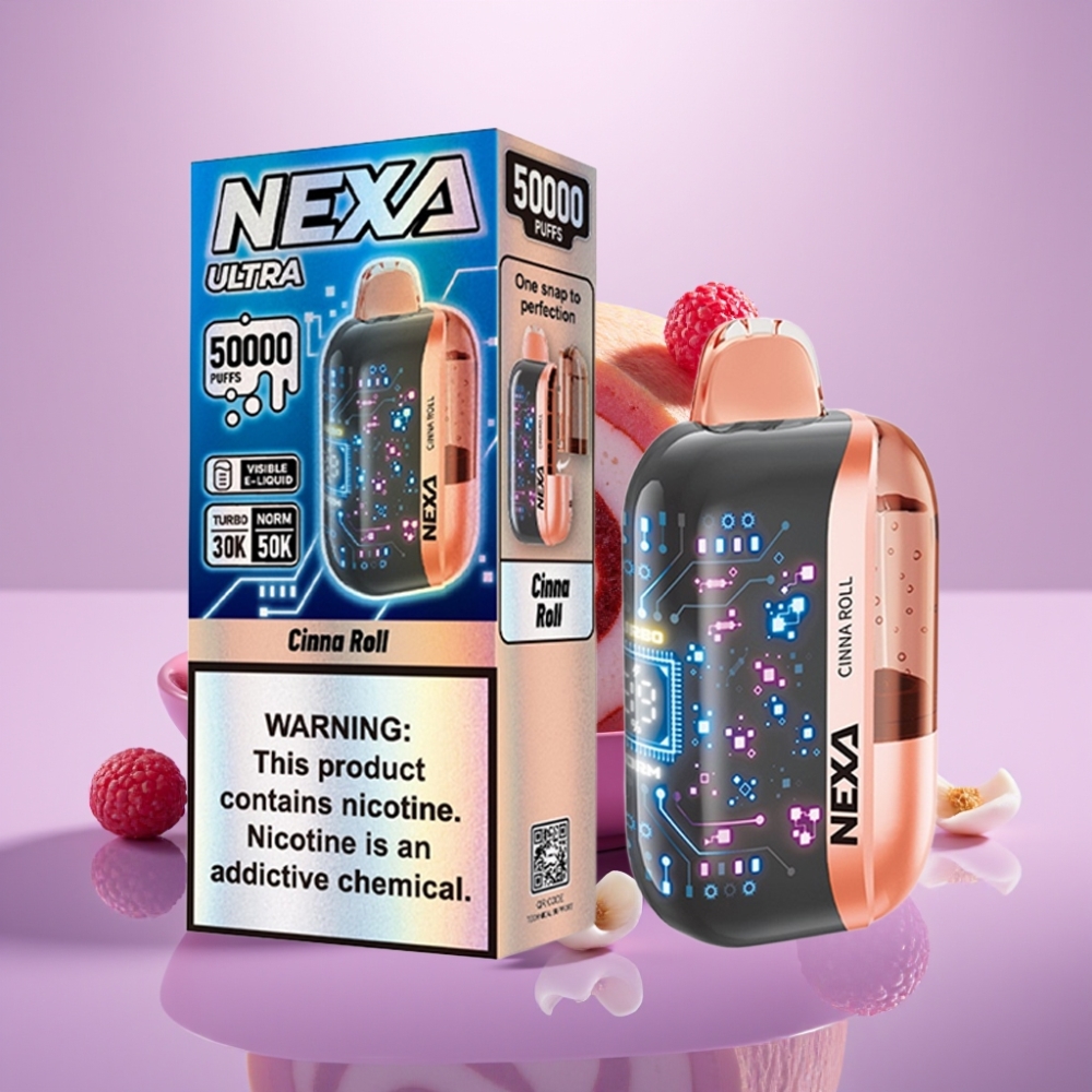NEXA Ultra 50K Disposable Vape Cinna Roll (20ml, 5%, 50000 puffs)
