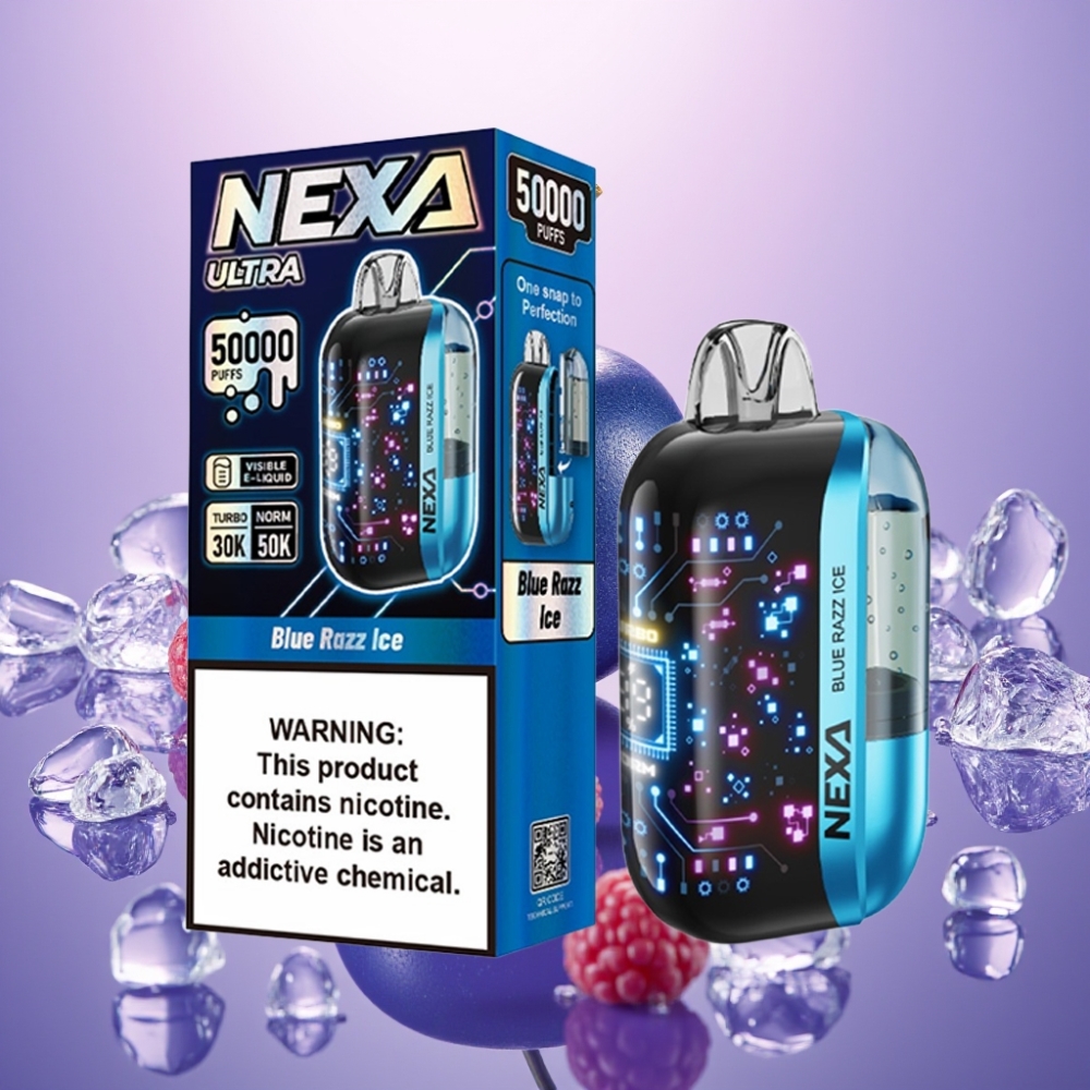 NEXA Ultra 50K Disposable Vape Zilā Aveņu Ledus 20ml/5%/800mAh