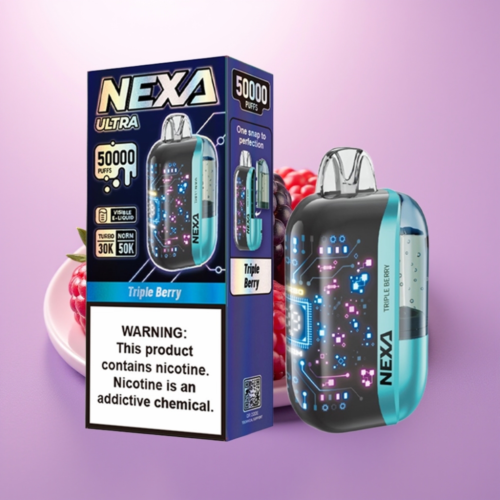 NEXA Ultra 50K Izmetamā Veipa Trīskāršā Ogulāju 20ml 50000 Pūkšanas 5%