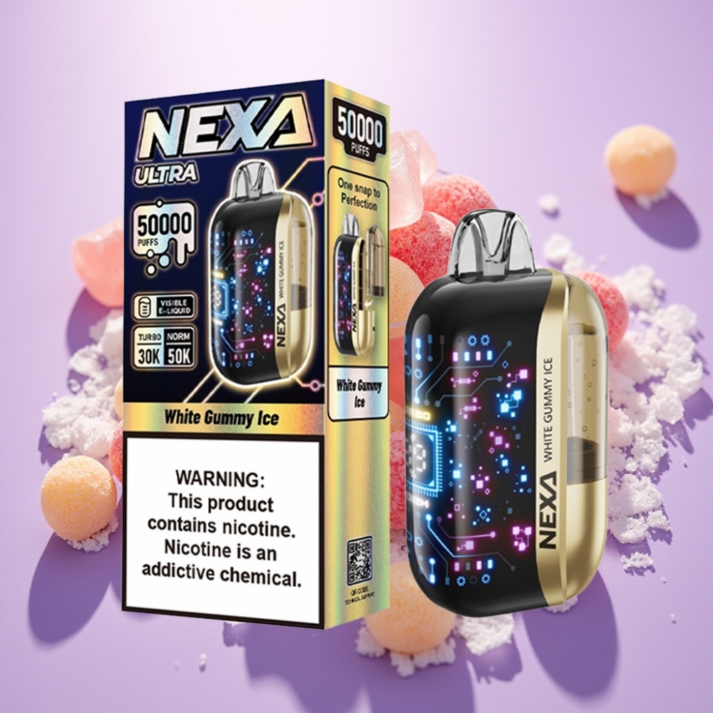 NEXA Ultra 50K Izmetamais Veips Baltaijā Ģumijas Ledā 20ml/800mAh/5%