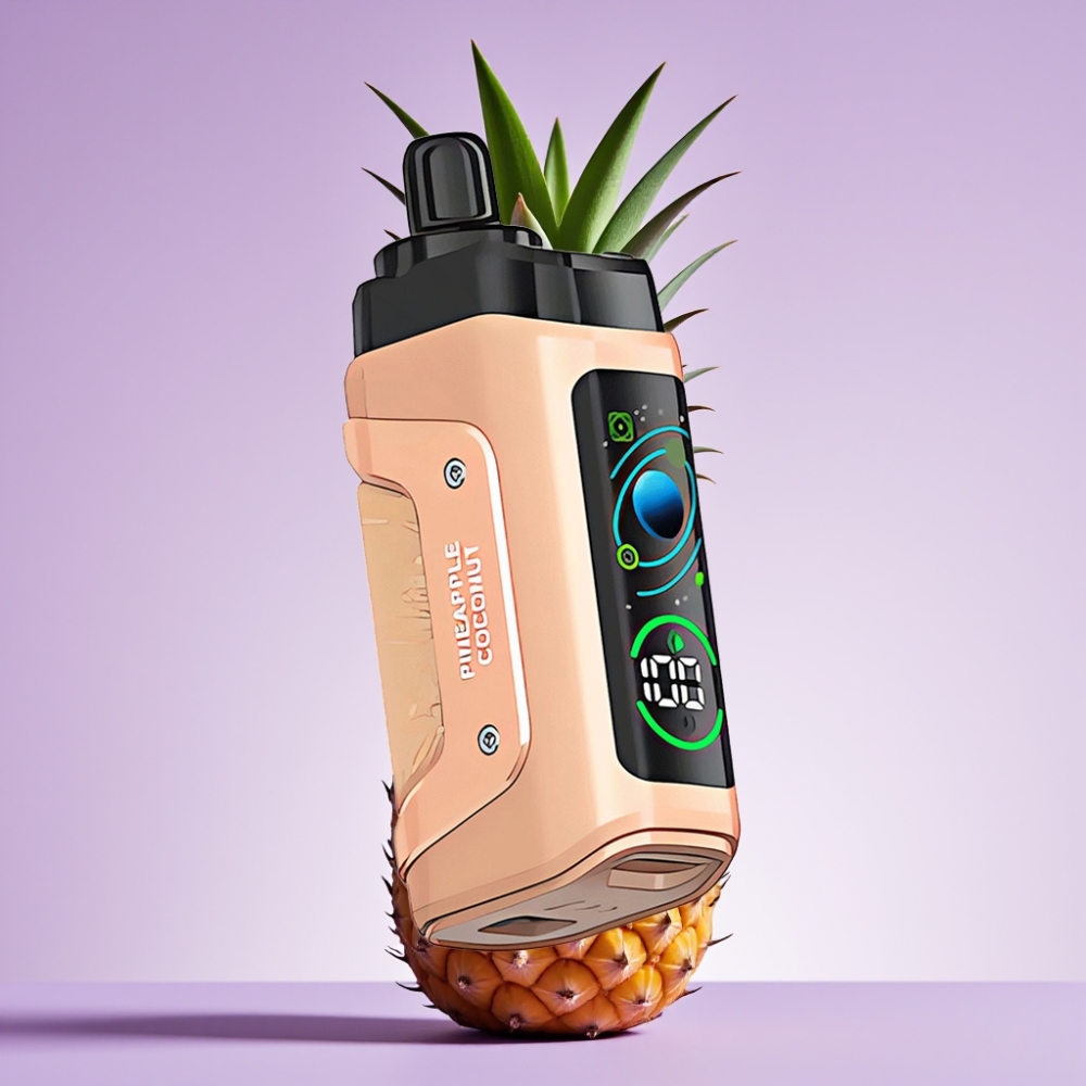 Razz Bar 45000 Puffs Disposable Vape Ananāsu Kokosrieksts, 45000 Puffs, 1.0 Ohm, Type-C