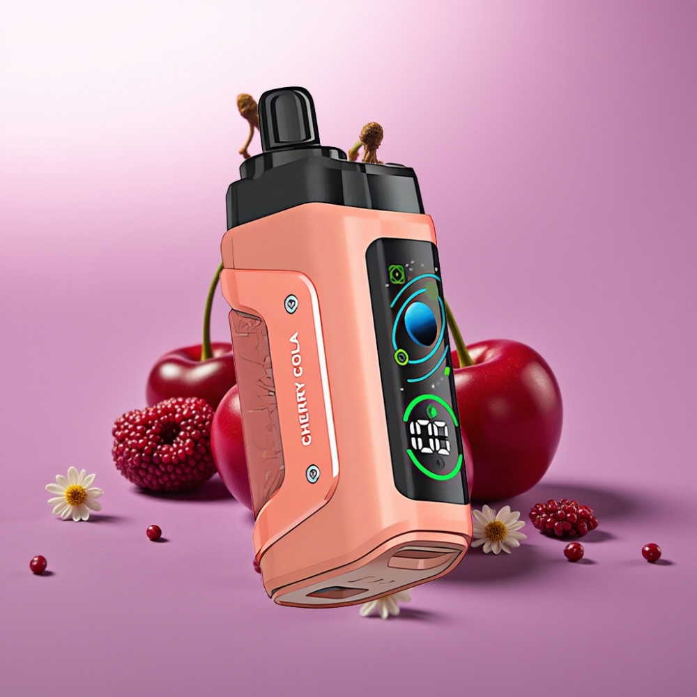 Razz Bar 45000 Puffs Disposable Vape Kiršu Kola, 1.0 Ohm, 650 mAh
