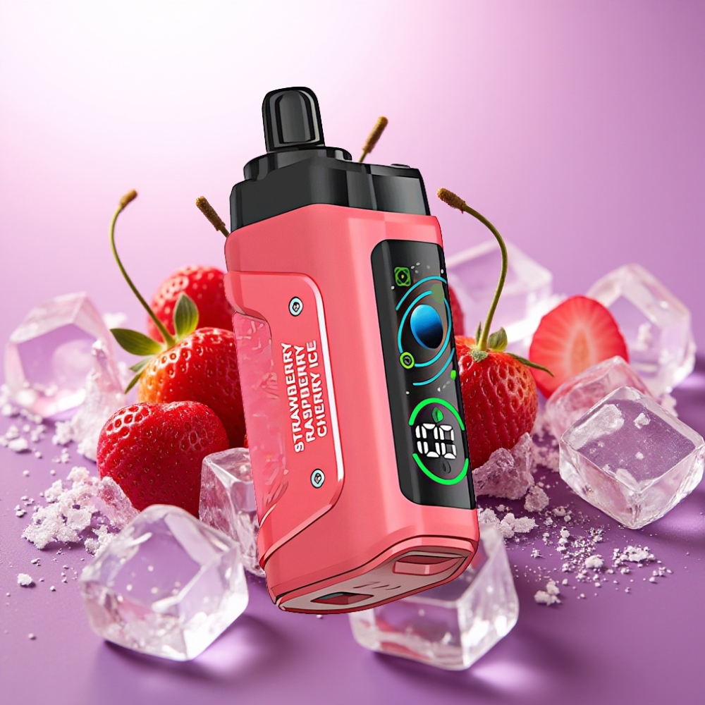 Razz Bar 45000 Puffs Disposable Vape Zemenu ķiršu ledus, 1.0 Ohm, Type-C