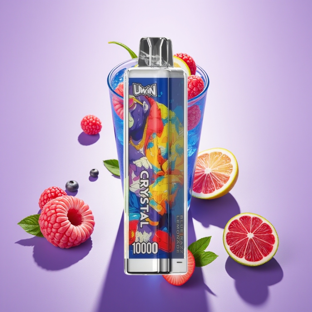 UWIN Crystal 10000 Puffs Disposable Vape Zilā Aveņu Limonāde, 18ml, 650mAh