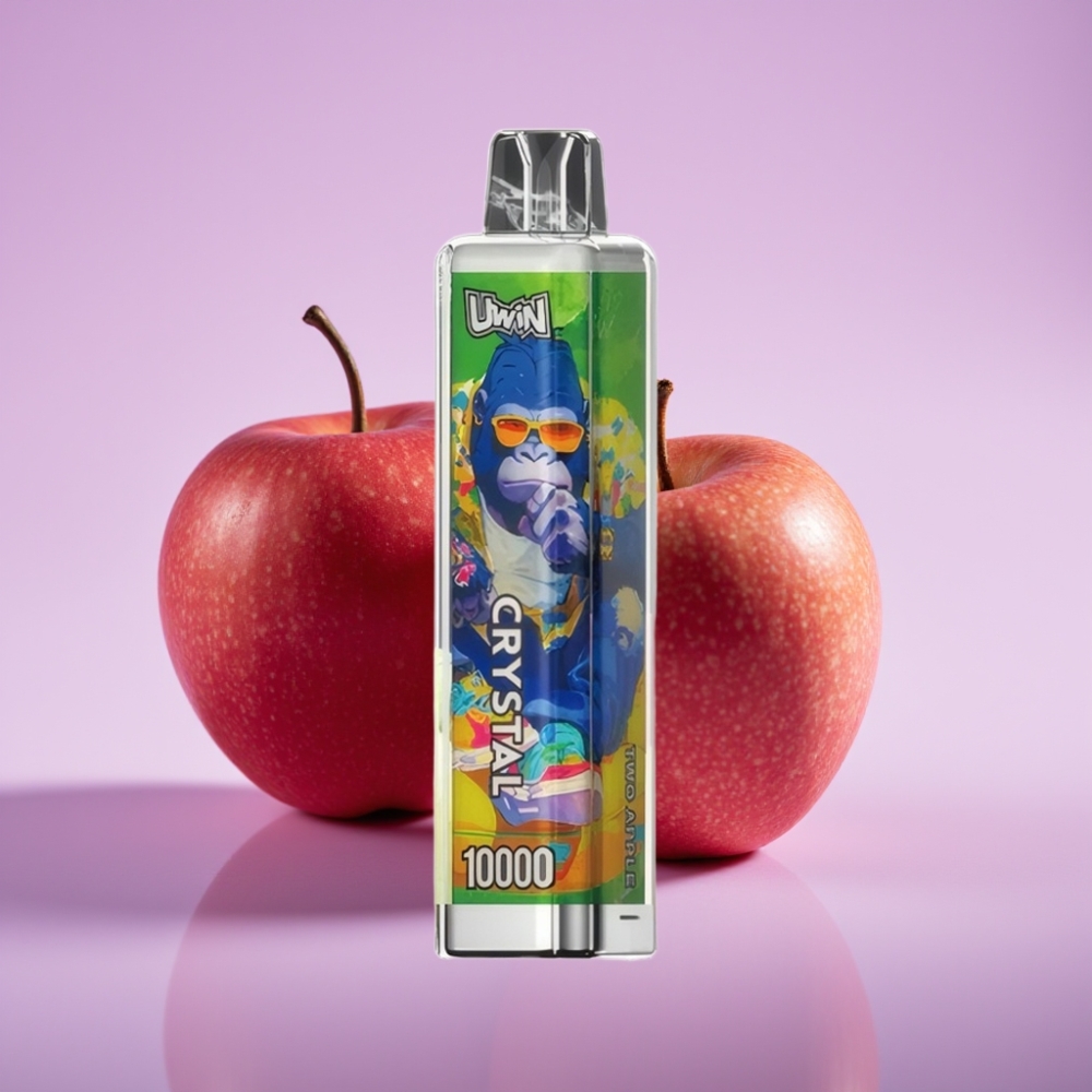 UWIN Crystal 10000 Puffs Divu ābolu garša – 18ml, 650mAh