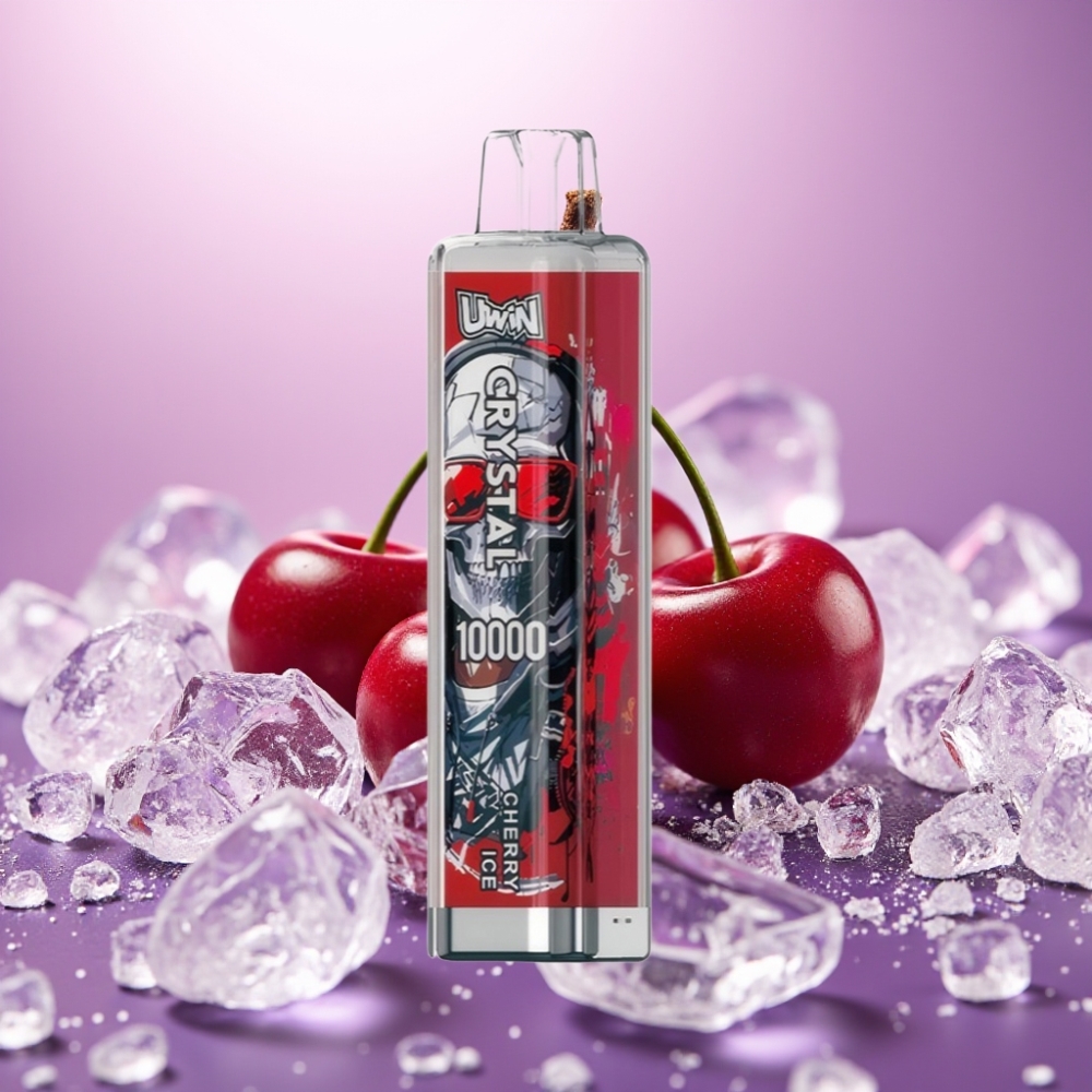 UWIN Crystal 10000 Puffs Kiršu Ledus, 18ml, 650mAh, Type-C