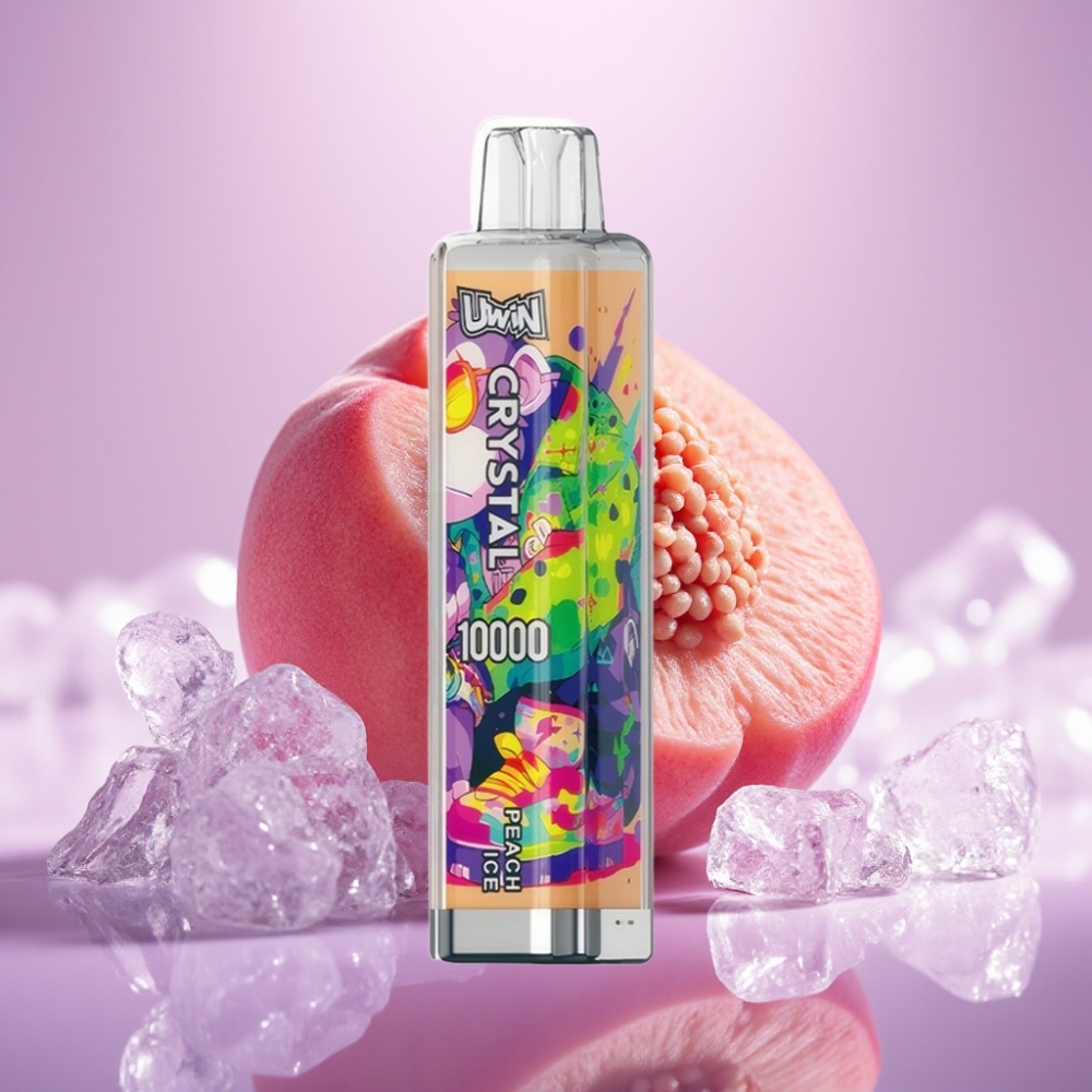 UWIN Crystal 10000 Puffs Persiku Ledus, 18ml, 650mAh