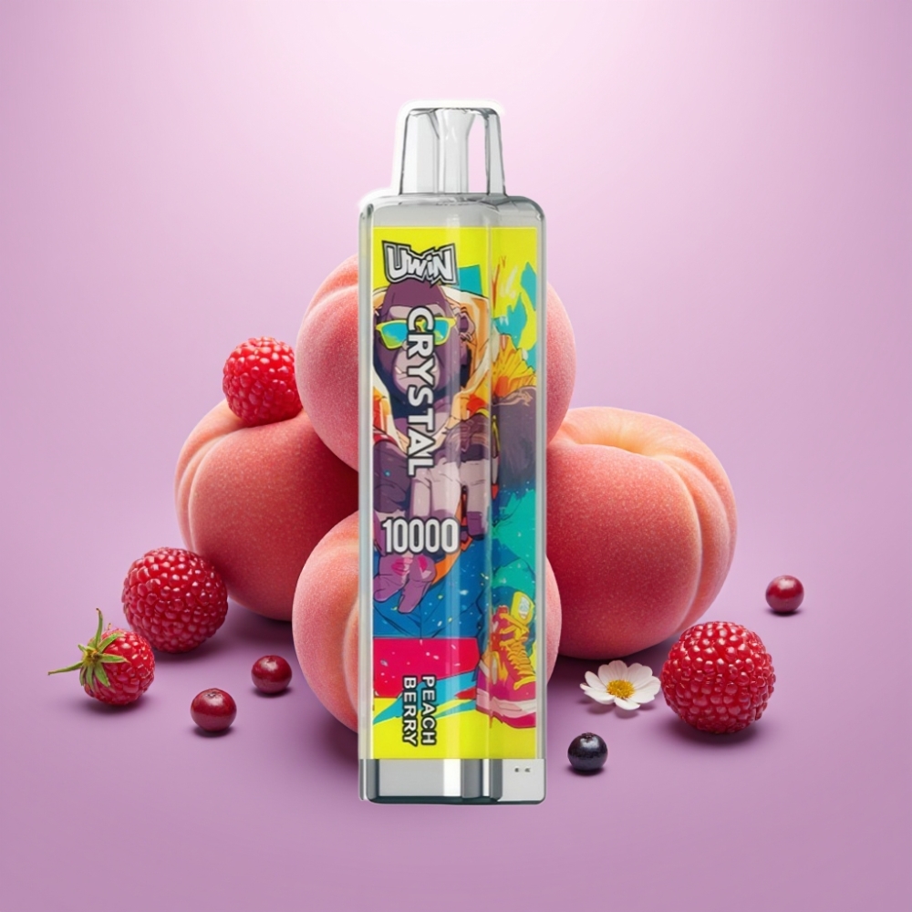 UWIN Crystal 10000 Puffs Persiku ogu, 18ml, 650mAh, Type-C