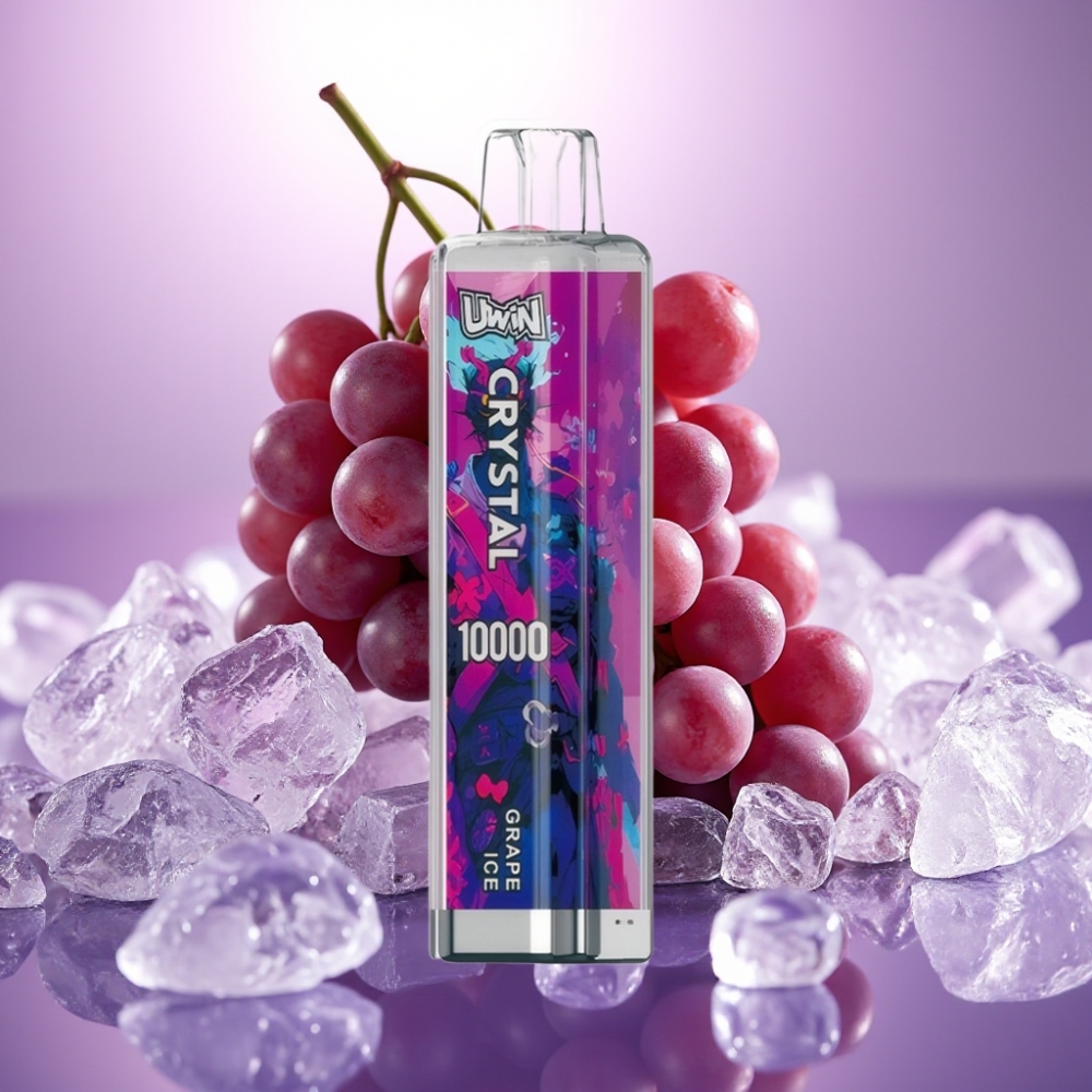 UWIN Crystal 10000 Puffs Vīnogas Ledus, 18ml, 650mAh, Type-C