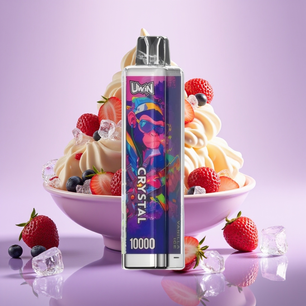 UWIN Crystal 10000 Puffs Vaniljassaldējums, 18ml, 650mAh, Type-C