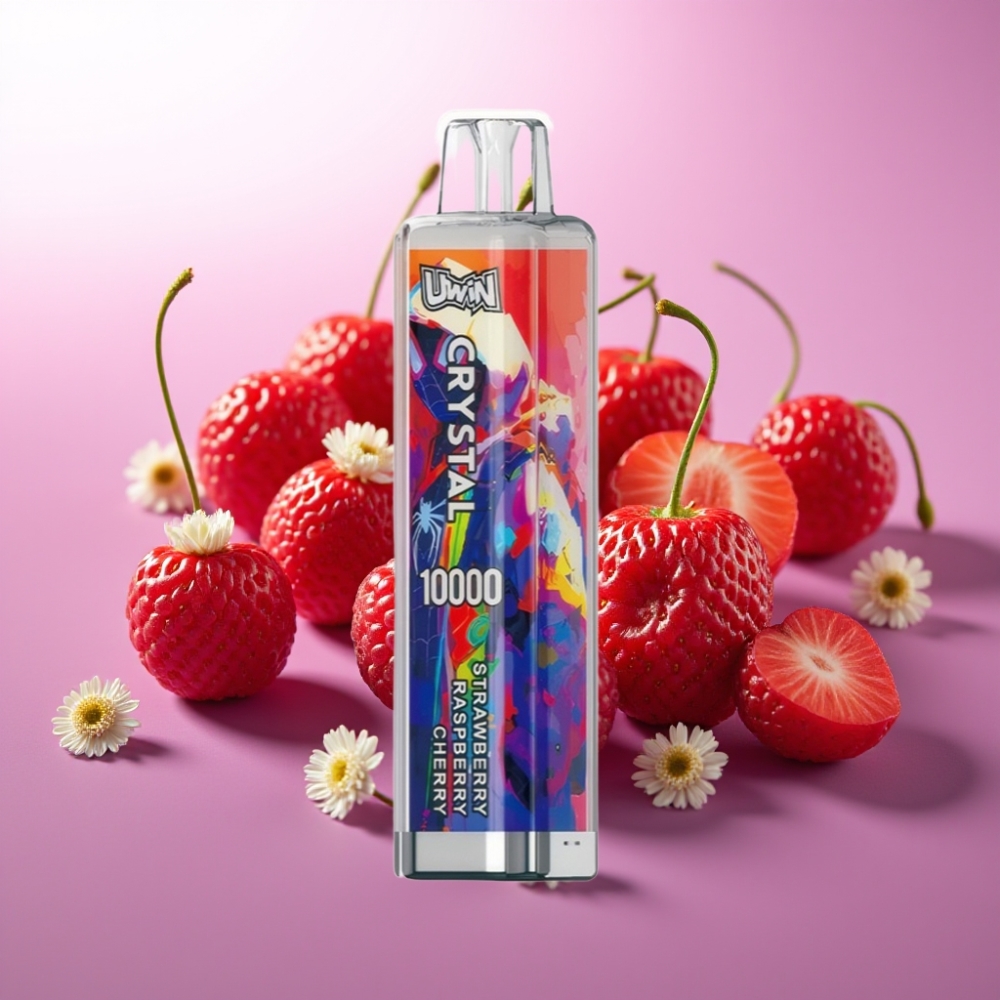 UWIN Crystal 10000 Puffs – Zemeņu Aveņu Ķiršu, 18ml, 650mAh