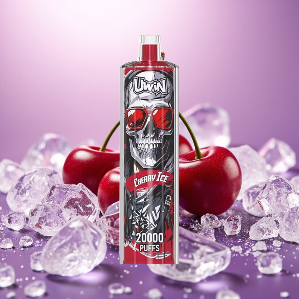 Uwin Shisha Hookah Crystal 20000 Puffs Kiršu Ledus 0%-5% 22ml 650mAh Type-C