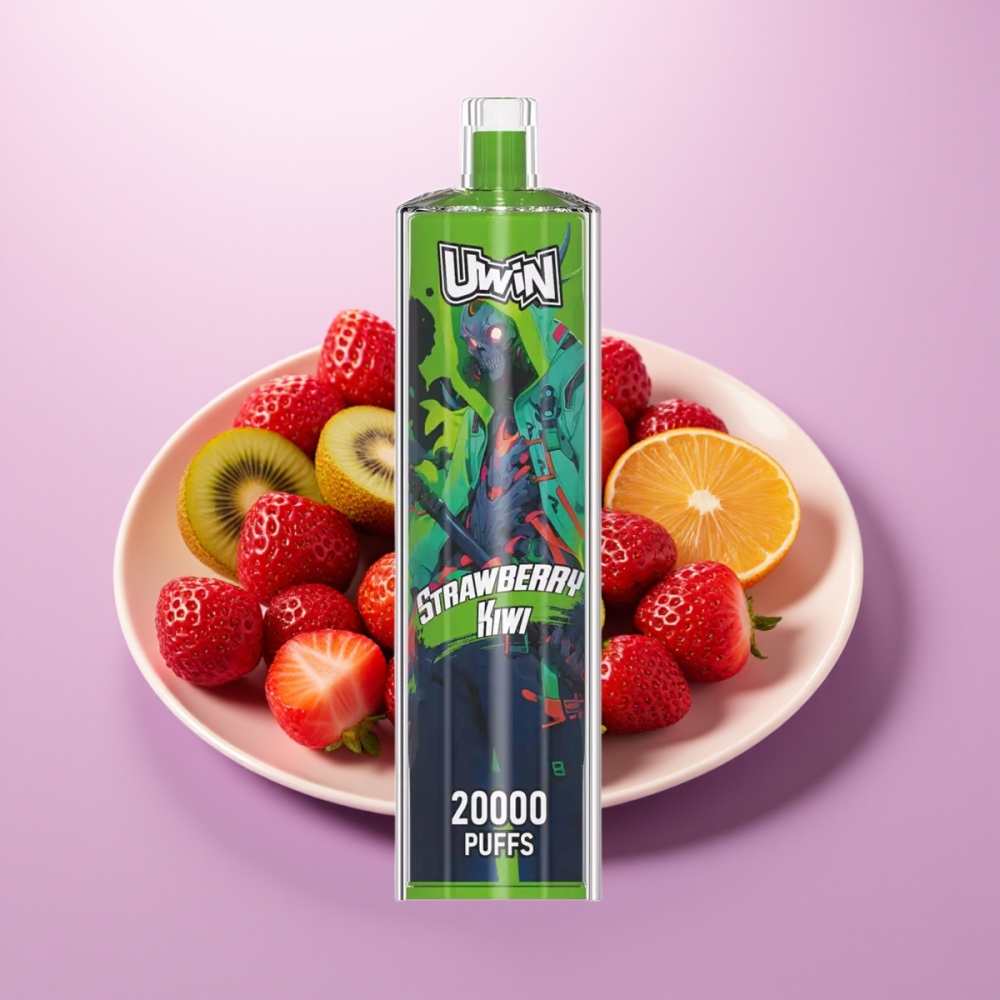 Uwin Shisha Hookah Crystal 20000 Puffs Zemeņu Kiwi 0%-5%, 22ml, Type-C
