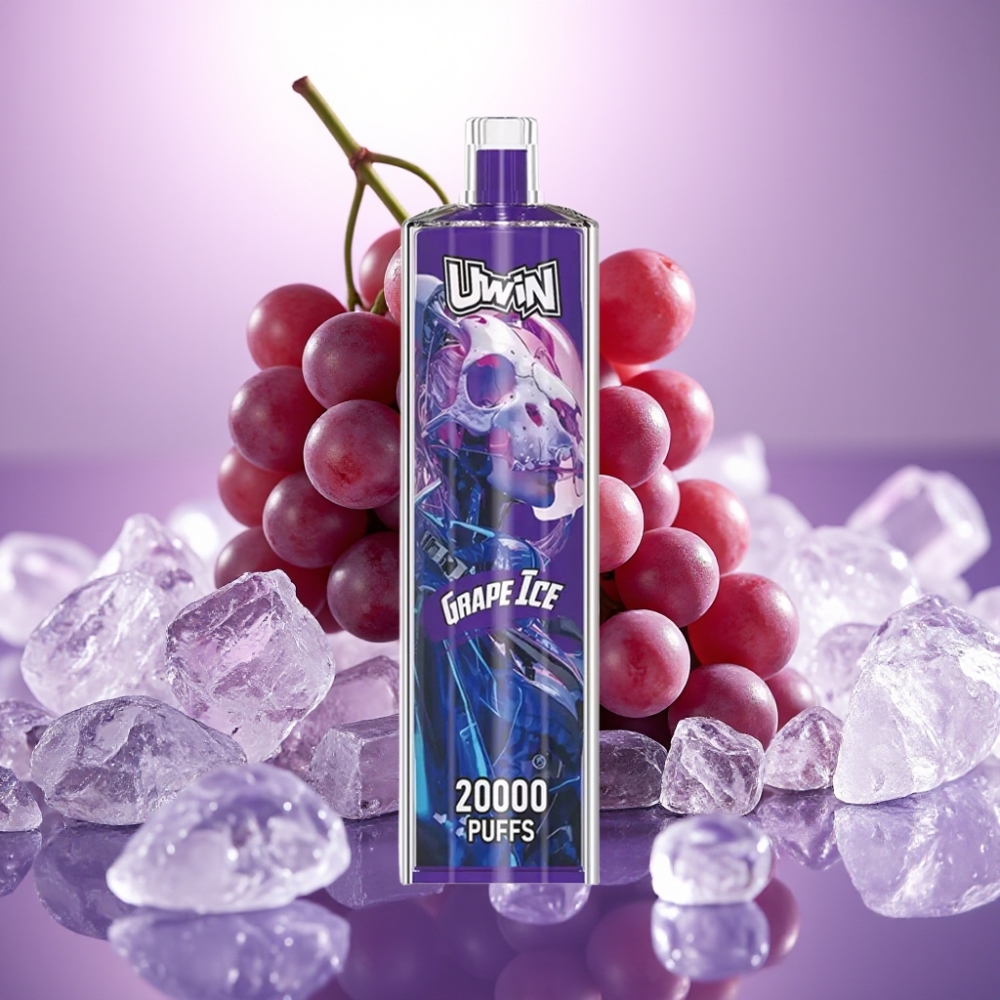 Uwin Shisha Hookah Crystal 20000 Puffs vīnogu ledus, 0%-5% nikotīna, 22ml, 650 mAh