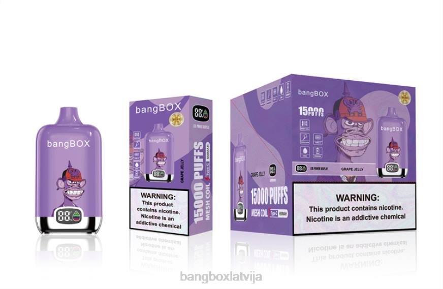 Bang Box Latvija - Bang Box 15000 uzpūtienu L20249 vīnogu želeja