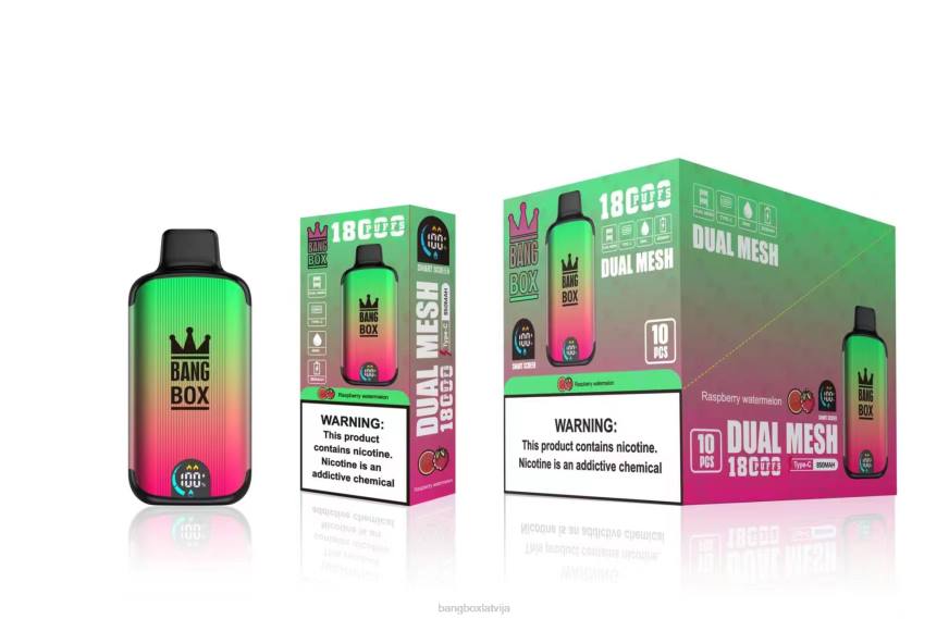 Bang Box Latvija - Bang Box 18000 uzpūtienu L20297 aveņu arbūzs