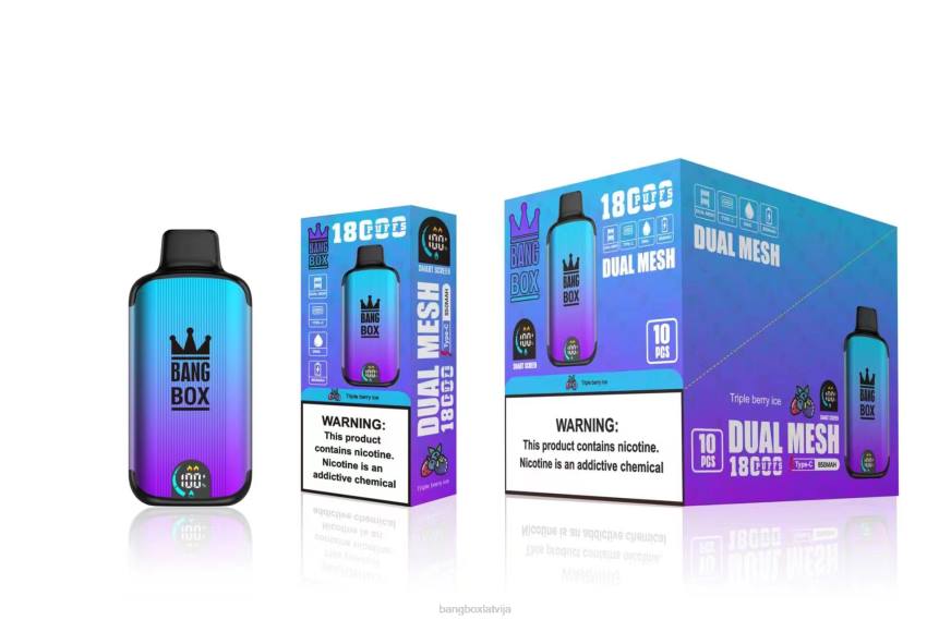Bang Box Vape Cena - Bang Box 18000 uzpūtienu L20295 trīskāršo ogu ledus