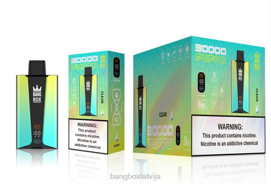 Bang Box Vape - Bang Box 30 000 uzpūtienu viedais ekrāns L20276 skaidrs
