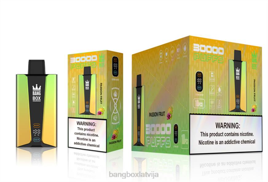 Bang Box Vape - Bang Box 30 000 uzpūtienu viedais ekrāns L20284 pasifloras auglis