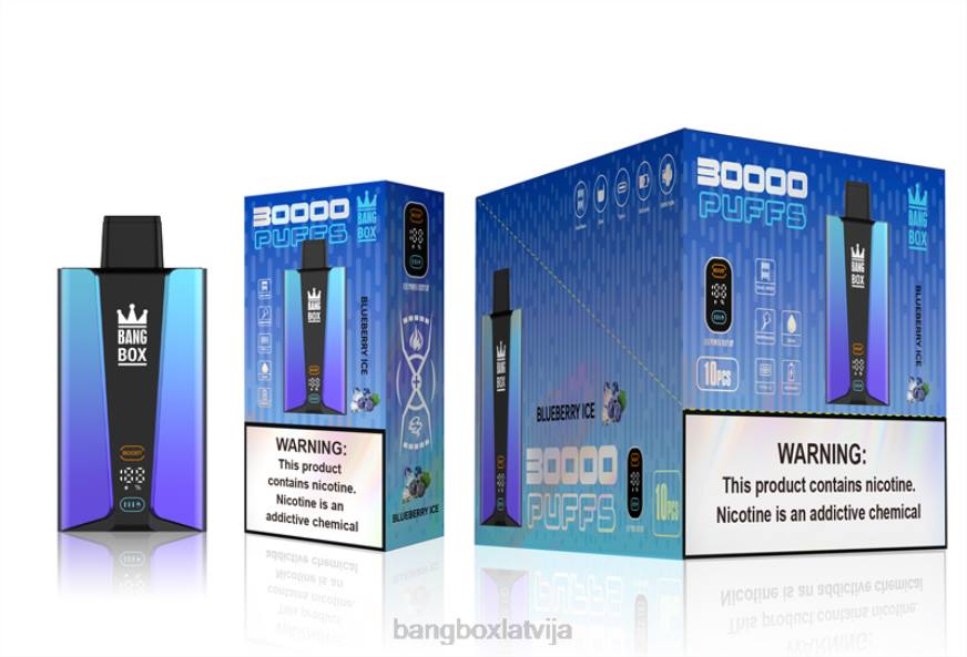 Bang Box Vape Cena - Bang Box 30 000 uzpūtienu viedais ekrāns L20279 melleņu ledus