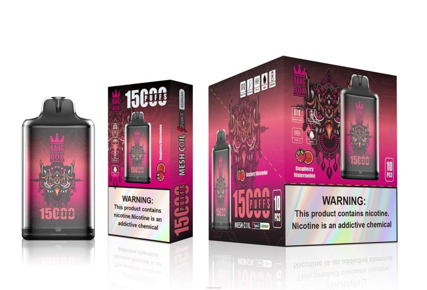 Bang Box Latvija - Bang Box s1-15000 uzpūtienu L202105 aveņu arbūzs