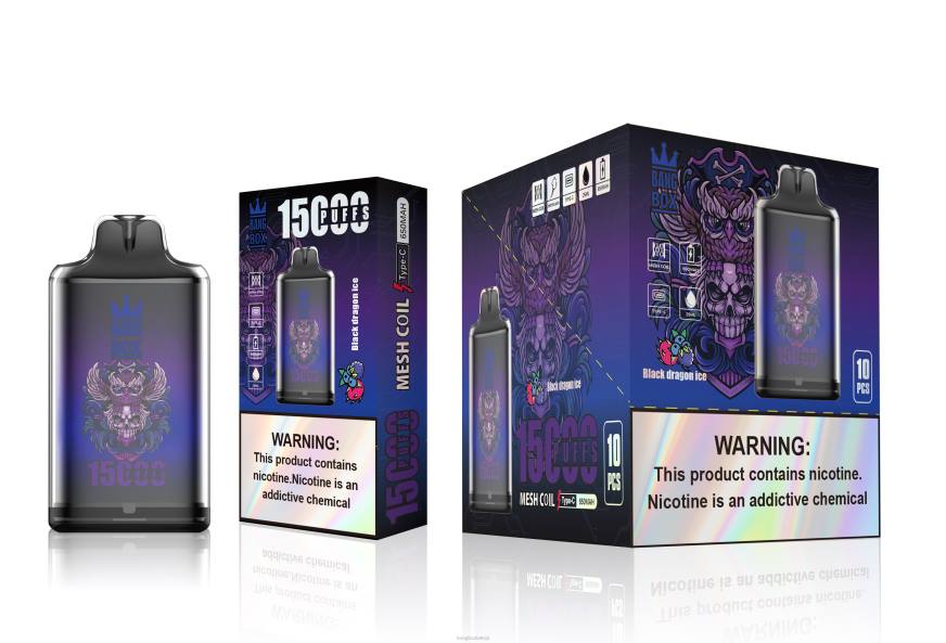 Bang Box Riga - Bang Box s1-15000 uzpūtienu L202110 melnā pūķa ledus