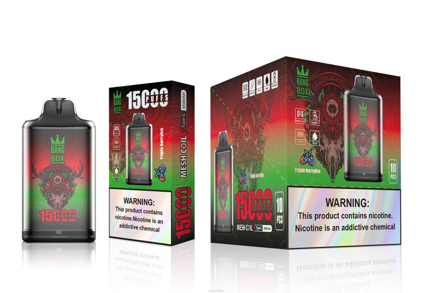 Bang Box Vape - Bang Box s1-15000 uzpūtienu L202104 trīskāršo ogu ledus