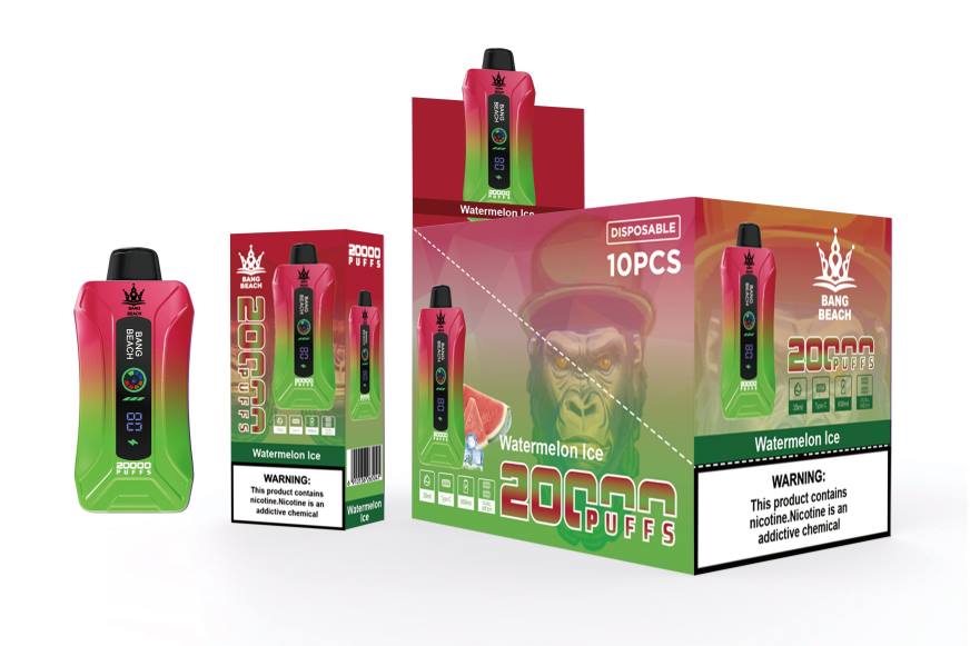 Bang Beach Vape - Bang Beach 20 000 uzpūtienu viedā ekrāna vape L2027 arbūzu ledus